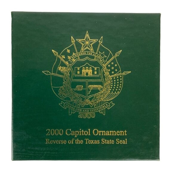 2000 Texas Capitol Ornament Reverse Seal Collectible Christmas Holiday Decor - Picture 2 of 4